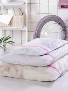 1pc/3pcs Laundry Mesh Bag - Large Washing Machine Bag For Underwear, Delicate Clothes & Summer Tops - trắng - Xem 3