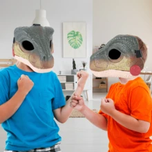 Dino Mask Moving Jaw Hard  Halloween Face Mask For Party Cosplay Props - Green - View 6