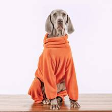 Medium-Large Dog Autumn/Winter Jumpsuit, Warm Protective Jumpsuit To Cover Belly & Legs, Thermal Lined, Suitable For Golden Retriever, German Shepherd And Other Medium-Large Breeds - Orange - View 18