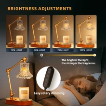 Candle Warmer Lamp With Timer, Adjustable Candle Warmer Light, Dimmable Wax Melts Warmer For Candle Jars, Home Decor Beside Lamp Gifts For Bedroom,Best Gift For Mom, Wife, Girlfriend On Holiday