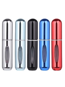 2 pièces Bouteille de parfum rose vif de 5 ml, bouteille de rangement de parfum, bouteille de vaporisateur rechargeable, bouteille de décantation de parfum, petite bouteille réutilisable