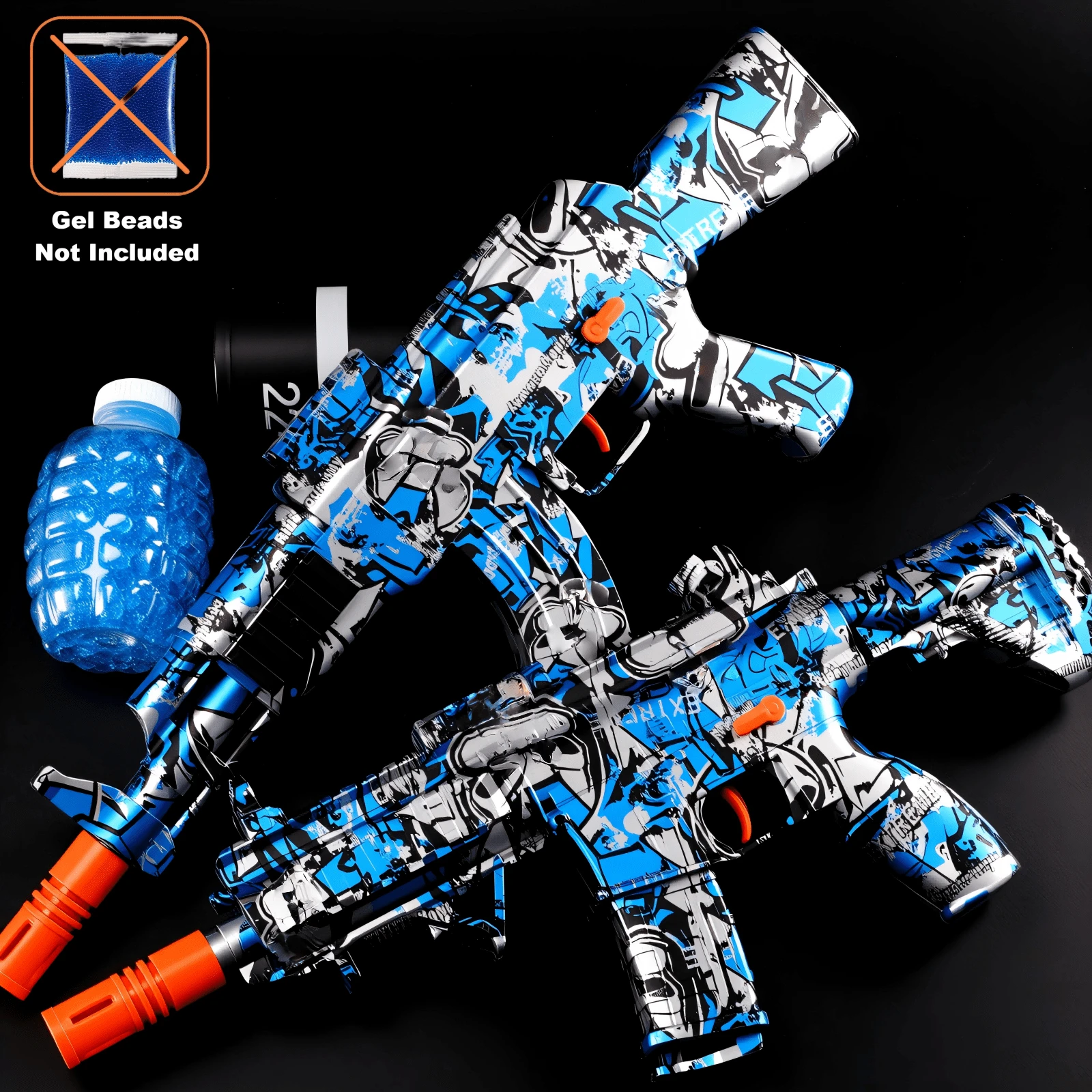 AK47/M416 电动凝胶球发射器 - 自动户外玩具，适合团队活动 - 生日、复活节、万圣节和感恩节的完美礼物（不含子弹） - 彩色 - 查看 1