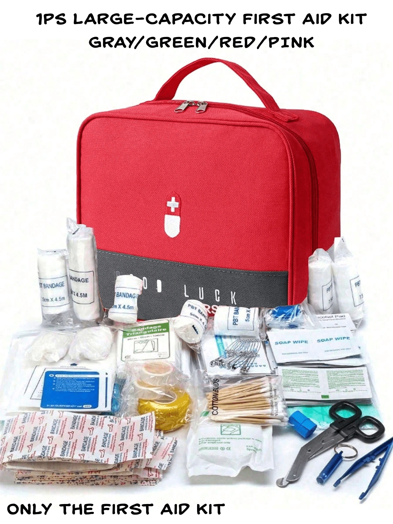 1 Pieza Bolsa de Tela Multifuncional Grande para Medicamentos, Kit de Emergencia Médica Portátil y Transportable, Bolsa de Medicina para Viajes al Aire Libre, Bolsa de Almacenamiento de Medicinas de Emergencia para Dormitorio (Opciones de Multicolor)