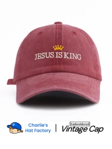 Mũ lưỡi trai thêu chữ "Jesus Is King" (Chúa Giê-su là Vua), kiểu dáng cổ điển, chất liệu mềm mại, có dải thấm mồ hôi, điều chỉnh được kích cỡ, nhẹ, chống nắng, đa năng, phù hợp cho các hoạt động thể thao ngoài trời, mặc hàng ngày, tụ họp và kỳ nghỉ. Món quà hoàn hảo cho gia đình và bạn bè, mùa hè, bãi biển, ngày lễ. - CHÚA GIÊSU LÀ VUA - Xem 19