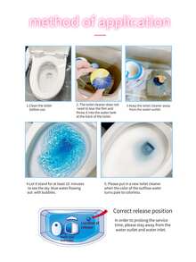 1/4/10/20 piezas Bloque de limpieza de inodoro de múltiples sabores, bloque de limpieza de inodoro de doble efecto fragante, limpiador de inodoro que desodoriza el artefacto desodorizante de burbujas azules del inodoro para eliminar el olor.