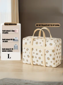 4 Sizes Available 1 Extra Large Durable Foldable Storage Bag With Handles - Heavy Duty Polyester Material, Dustproof And Moisture-Resistant, Cute Giraffe Pattern, Suitable For Travel, Moving, Packing, Clothes And Bedding Organization, Essential For Moving, Fun Design, Sturdy Construction, Packing Solution, Frequent Travelers, Suitcase, Foldable Storage Bag - Multicolor - View 13