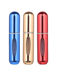2 pièces Bouteille de parfum rose vif de 5 ml, bouteille de rangement de parfum, bouteille de vaporisateur rechargeable, bouteille de décantation de parfum, petite bouteille réutilisable