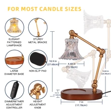 Candle Warmer Lamp With Timer, Adjustable Candle Warmer Light, Dimmable Wax Melts Warmer For Candle Jars, Home Decor Beside Lamp Gifts For Bedroom,Best Gift For Mom, Wife, Girlfriend On Holiday