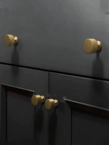 实心欧式家具拉手，橱柜五金拉手，金属抽屉拉手，复古木制家具梳妆台抽屉拉手，单孔拉丝金橱柜拉手，适用于抽屉、衣柜、橱柜门、厨房橱柜、梳妆台、美式家居装饰，含螺丝 - 彩色 - 查看 3