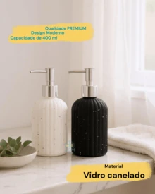 Luxury Bathroom Liquid Soap Holder 400 Ml Dispenser - màu đen - Xem 3