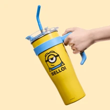 Miniso 小小兵收藏系列不鏽鋼吸管杯（1600毫升） - 黃色 - 查看 1