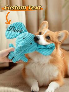 Customized Personalized Dog Doll Gift, Plush Dog Doll, Cat & Pet Toys, Pet Supplies, Dog Doll With Custom Text, Durable Dog Doll, Best Birthday Gift To Keep Them Busy (Elephant Design),Christmas Gift Supplies - Multicolor - View 2