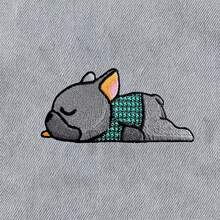 Parche bordado con logo de cachorro de bulldog francés, lindo y de dibujos animados. Adecuado para decorar en festivales y vida diaria. Puede decorarse en cualquier artículo que desee y también es una buena opción como regalo (le brindará efectos visuales inesperados).