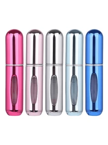 2 pièces Bouteille de parfum rose vif de 5 ml, bouteille de rangement de parfum, bouteille de vaporisateur rechargeable, bouteille de décantation de parfum, petite bouteille réutilisable