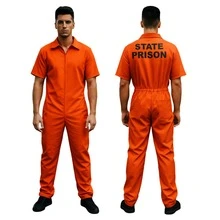 Orange American Prisoner Thief Adult Cosplay Costume - trái cam - Xem 1