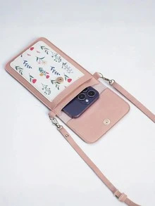 触屏手机包，女童小号单肩斜挎包，迷你印花斜挎包，女士钱包，秋季 - 彩色 - 查看 9