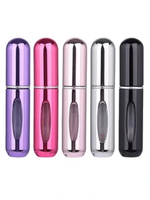 2 pièces Bouteille de parfum rose vif de 5 ml, bouteille de rangement de parfum, bouteille de vaporisateur rechargeable, bouteille de décantation de parfum, petite bouteille réutilisable
