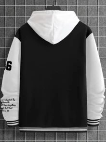 洛杉矶36号棒球队男女通用长袖夹克 - 超柔软面料，极致舒适，保暖性能可靠，适合寒冷天气，价格实惠，秋冬季必备 - 黑色 - 查看 3