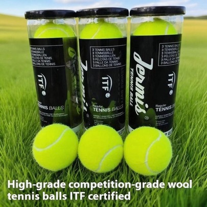 3pcs/Can ITF Certified Professional Training & Competition Grade Tennis Balls, Vacuum Sealed Cans