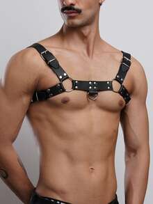 Men's Sexy Avant-Garde Harness Belt, PU Leather Rivet Decor Waist Belt, Gothic Men's Restraint Suspender, Party Outfit, Valentine's Day Gift, Men's Sexy Lingerie Accessory