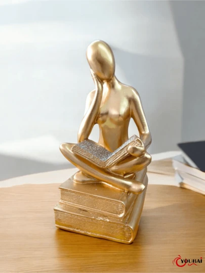 Enfeite de resina boneco abstrato