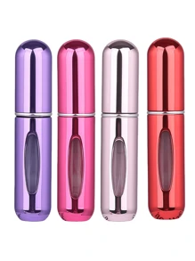 2 pièces Bouteille de parfum rose vif de 5 ml, bouteille de rangement de parfum, bouteille de vaporisateur rechargeable, bouteille de décantation de parfum, petite bouteille réutilisable
