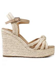 2026 New Summerbreak Platform Sandals For Women Summer Braided Strap Adjustable Buckle Thick Bottom Lightweight Apricot Beach Outfits Ladies Shoes - 杏色 - 查看 7