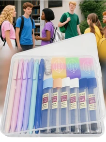 12 支装粉彩自动铅笔套装：轻巧，可伸缩 0.5/0.7 毫米笔尖，适用于艺术和写作，握感舒适 | 2025 返校季 | 学校用品 课堂必需品 | 考试用品 | 学习套装 | 宿舍必需品 | 数学课工具 | 青少年大学生用品 | 高中必备品 | 家庭作业铅笔 - 彩色 - 查看 7
