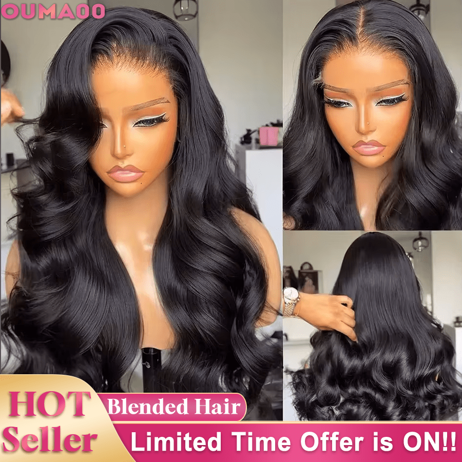 باروكة موجة الجسم 5x5 بدون غراء، طول 8-34 بوصة، خليط من الشعر البشري باللون الأسود الطبيعي، عقد صغيرة غير مرئية، مسبقة التشذيب والتهذيب، كثافة 200%، شفافة الأمامي، شعر برازيلي عذراء ناعم وطبيعي المظهر للاستخدام اليومي للنساء