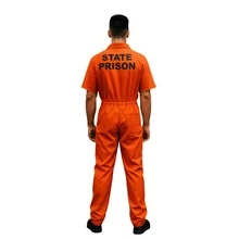 Orange American Prisoner Thief Adult Cosplay Costume - trái cam - Xem 3