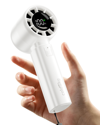 coldSky Portable Personal Turbo Fan,5 Speeds Handheld Fan With Digital Display,4000mAh Battery Operated Fans Max 12Hrs Cooling Fans For Outdoors,Travel,Indoor,Desk