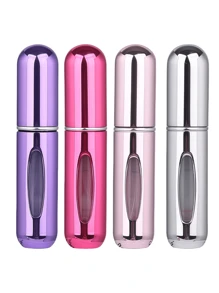 2 pièces Bouteille de parfum rose vif de 5 ml, bouteille de rangement de parfum, bouteille de vaporisateur rechargeable, bouteille de décantation de parfum, petite bouteille réutilisable