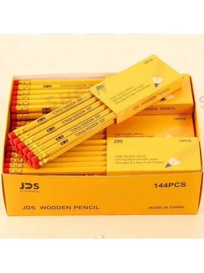 HB铅笔 木质20/12/6号铅笔 小学生素描绘画铅笔 带橡皮擦 跨境外贸文具笔 文具派对礼物 教师学习用品 旅行铅笔 儿童学习用品 可爱手写 幼儿园奖品