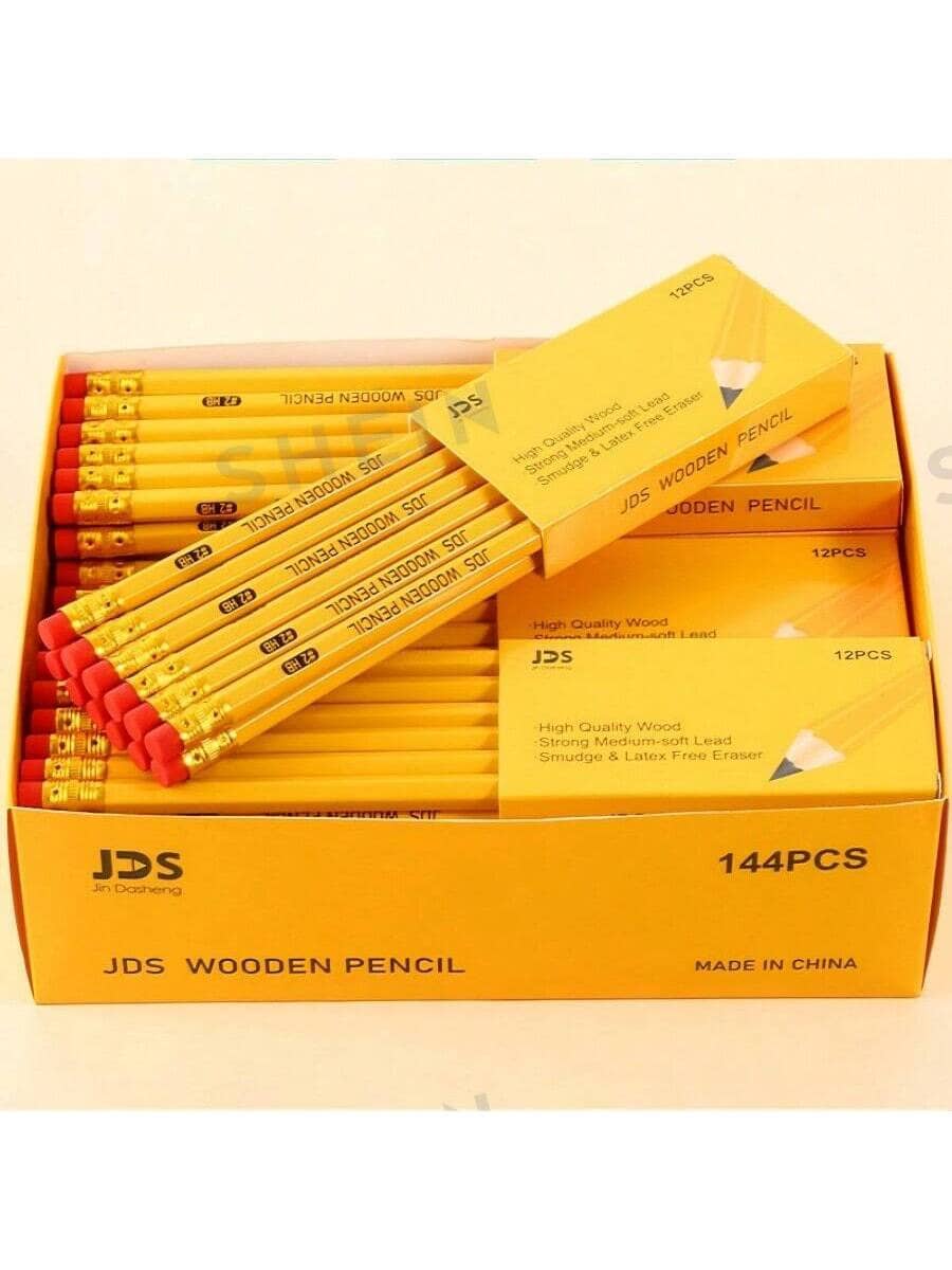 HB铅笔 木质20/12/6号铅笔 小学生素描绘画铅笔 带橡皮擦 跨境外贸文具笔 文具派对礼物 教师学习用品 旅行铅笔 儿童学习用品 可爱手写 幼儿园奖品 - 彩色 - 查看 1