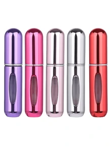 2 pièces Bouteille de parfum rose vif de 5 ml, bouteille de rangement de parfum, bouteille de vaporisateur rechargeable, bouteille de décantation de parfum, petite bouteille réutilisable