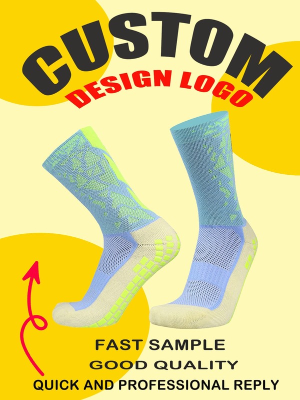 1pc Customized Letter Logo Sports Socks, Elastic Basketball Football Men's Sweat-Absorbent Socks, Sports Running Low Cut Ankle Socks, Elastic Men's Compression Sweat-Absorbent Breathable Football Socks