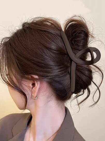 5 pièces/1 pièce Pinces à cheveux de grande taille haut de gamme et élégantes, 5 styles au choix, de couleur café avec un fort sens du style, pince à chignon de 13 cm, convient aux cheveux épais et aux chignons, élégante et parfaite pour un port quotidien
