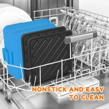 NetHong Sandwich Manufacturing Mold Microwave Toastie Maker Microwavable Sandwich Toasted Waffle Machine Snacks UK - Blue - View 9