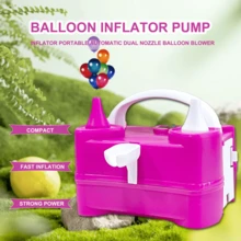 AOYI 1pc Portable Electric Balloon Pump - Double Nozzle Blower, Easy To Use Fast Inflatotion For Birthday,Wedding, Sports Balls,Halloween, Christmas, New Year Party Decor - EU C Type Plug(220-240V) - View 2