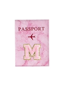 A-Z字母刺绣护照套，复古商务护照夹，男女通用，便携多功能，可装身份证、银行卡，适合外出、度假、旅行 - 彩色 - 查看 12