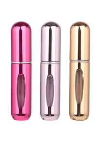 2 pièces Bouteille de parfum rose vif de 5 ml, bouteille de rangement de parfum, bouteille de vaporisateur rechargeable, bouteille de décantation de parfum, petite bouteille réutilisable