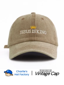 Mũ lưỡi trai thêu chữ "Jesus Is King" (Chúa Giê-su là Vua), kiểu dáng cổ điển, chất liệu mềm mại, có dải thấm mồ hôi, điều chỉnh được kích cỡ, nhẹ, chống nắng, đa năng, phù hợp cho các hoạt động thể thao ngoài trời, mặc hàng ngày, tụ họp và kỳ nghỉ. Món quà hoàn hảo cho gia đình và bạn bè, mùa hè, bãi biển, ngày lễ. - CHÚA GIÊSU LÀ VUA - Xem 22
