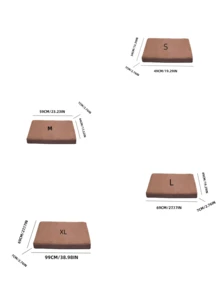 1pc Alpaca Fleece Washable Large Dog Bed, Warm Pet Nest For Winter, Dedicated Dog Sleeping Mat - Coffee Brown - View 3