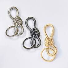 1 pieza Llavero con hebilla de nudo, Llavero con anillo en D - Accesorio de bolso de lujo de alta calidad, perfecto para añadir estilo a tu bolso, uso diario - Multicolor - View 3
