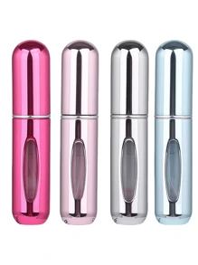 2 pièces Bouteille de parfum rose vif de 5 ml, bouteille de rangement de parfum, bouteille de vaporisateur rechargeable, bouteille de décantation de parfum, petite bouteille réutilisable