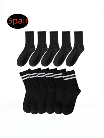 20/10/5/1 双女士中筒袜和男士高弹力袜，柔软、有弹性、透气，适合春、夏、秋、冬男女日常穿着，精美的圣诞礼物