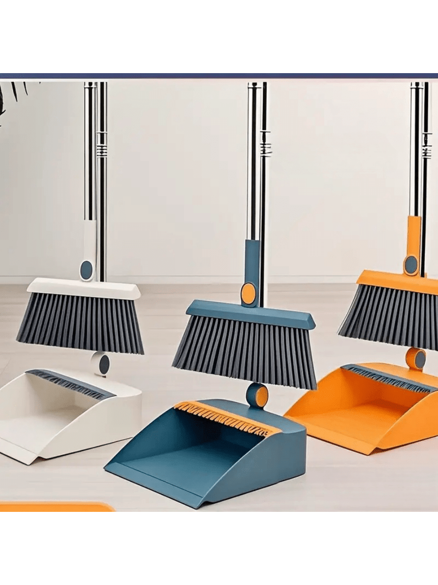 Haushalts-Besen, Kehrschaufel und Bürsten-Set, dicker Besen, Bürste mit langem Griff und Kehrschaufel, haarfreie Bodenreinigungstools, für Zuhause, Büro, Schule, Wohnheim, Reinigungsbedarf, Reinigungszubehör (Besen separat erhältlich)