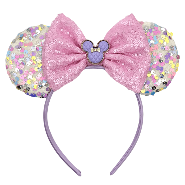 Disney 1 pieza Diadema con orejas de ratón de Disney con lentejuelas reversibles y brillantes de colores, accesorio para el cabello para disfraz, fiesta de estudiantes, baile de disfraces, parque temático