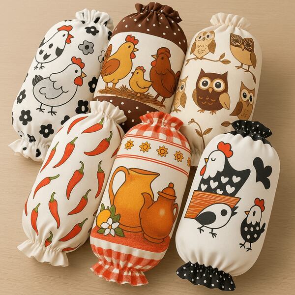 Puxa Saco Estampado em Tecido Oxford – Ideal para Organização da Cozinha