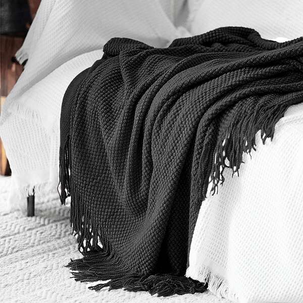 Bubble Sofa Blanket, Ins Style Plush Blanket, Office Nap Blanket, Air Conditioning Cover Blanket, Homestay Decor Bed End Scarf